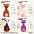 Jouets à Mâcher en Caoutchouc Souple pour Chien - 4 Styles, Jeux de Lancer Interactifs, Petite & Moyenne Taille