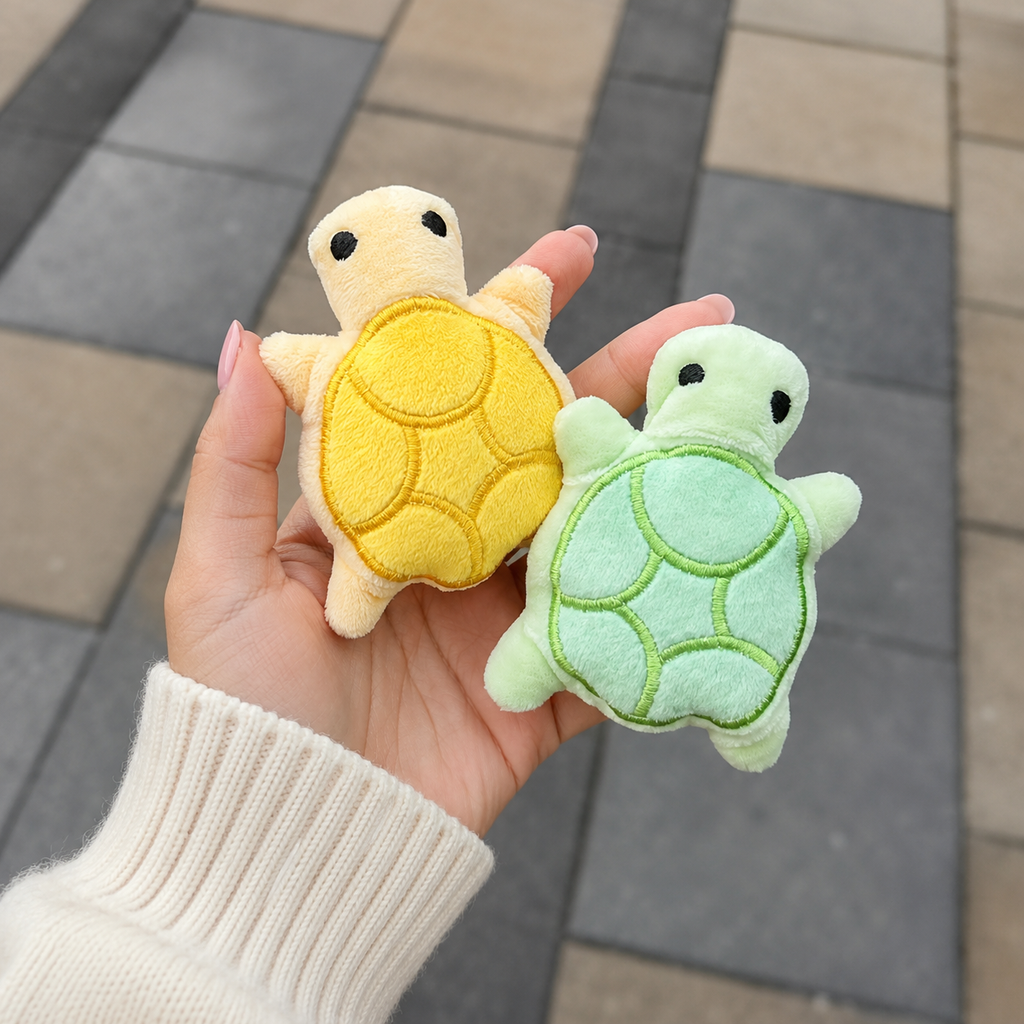Jouet Mini Tortue en Peluche pour Chiot - Mâcheur Interactif, Soulagement Dentition, Résistant aux Morsures