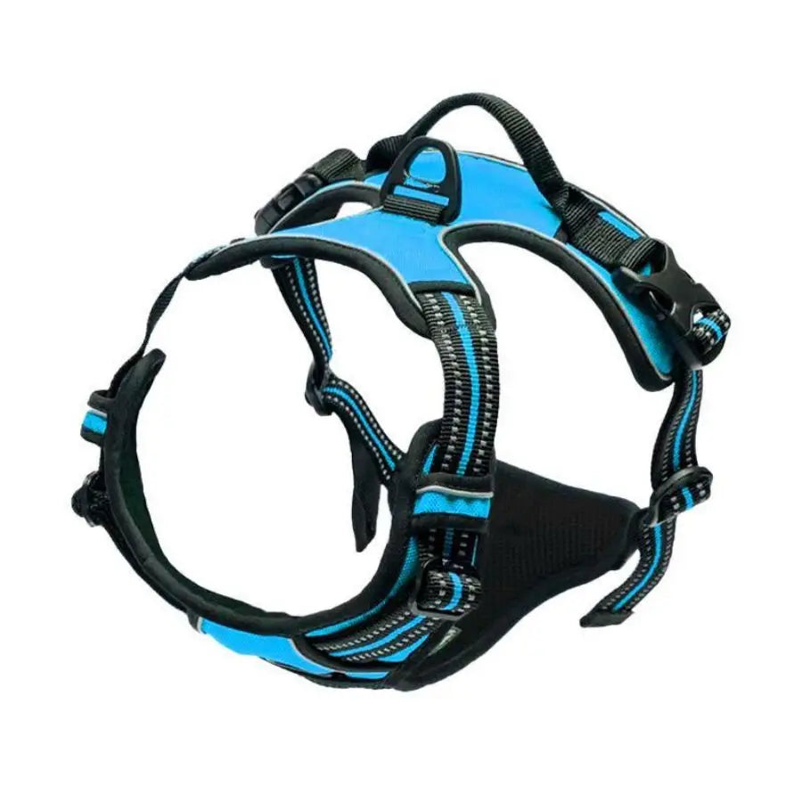 Harnais chien réglable anti-traction - comparaison tailles S M L XL - Pelorie