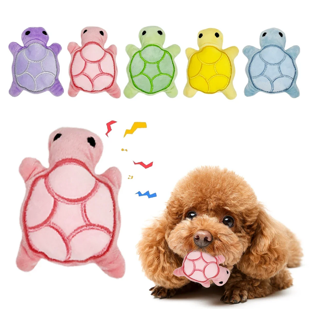 Jouet Mini Tortue en Peluche pour Chiot - Mâcheur Interactif, Soulagement Dentition, Résistant aux Morsures