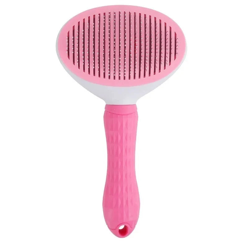 Brosse autonettoyante chien chat bleue - toilettage sans effort - Pelorie