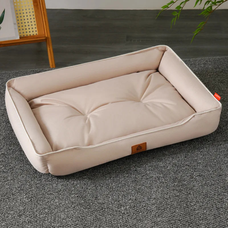 Canapé lit chien chat gris - tapis couchage moelleux hiver - Pelorie