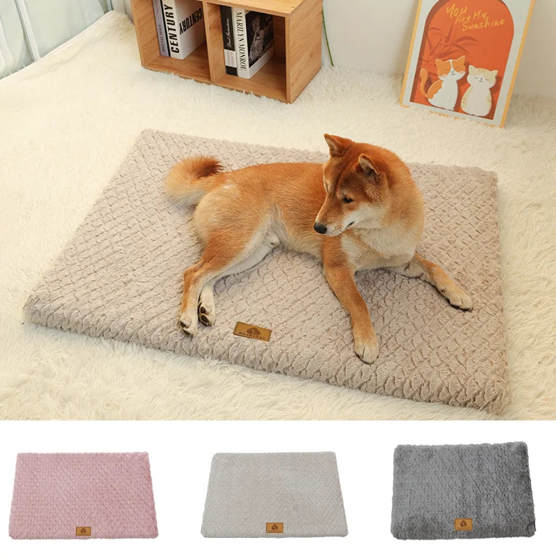 Lit Orthopédique Chien Mousse 3D - Housse Fausse Fourrure Lavable & Fond Antidérapant