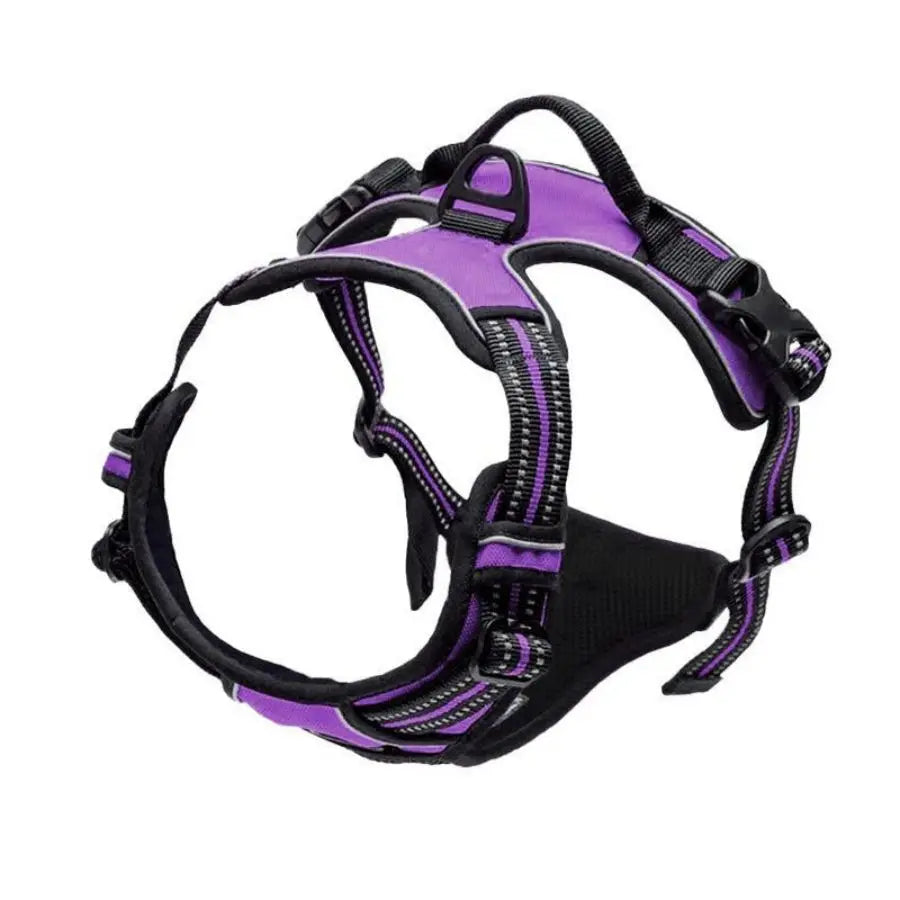 Harnais chien anti-traction clip frontal vert - réglable toutes races - Pelorie