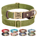 Collier Chien Personnalisable Gravé en Cuir Vegan - Réglable S/M/L Toutes Races