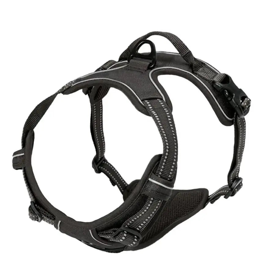 Harnais chien anti-traction clip frontal orange - réglable S M L XL - Pelorie