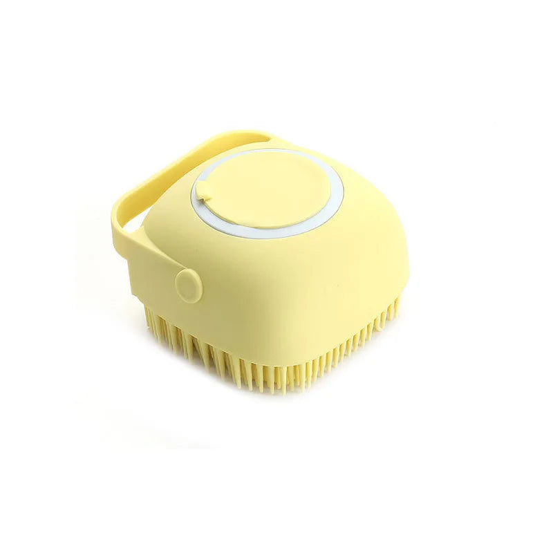 Brosse de Bain Silicone Chien Chat - Masseur Shampoing & Peigne Toilettage Doux
