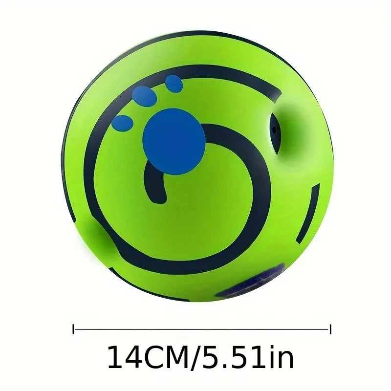 Giggle ball chien - comparaison tailles 7cm 8cm 10cm 14cm - Pelorie