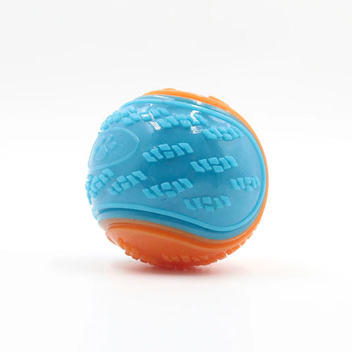 Jouet chien balle grinçante TPR bleue - nettoyage dentaire résistant - Pelorie