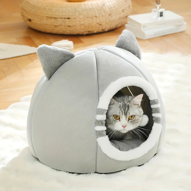 Lit niche pour chat et chaton - couchage maison - Pelorie