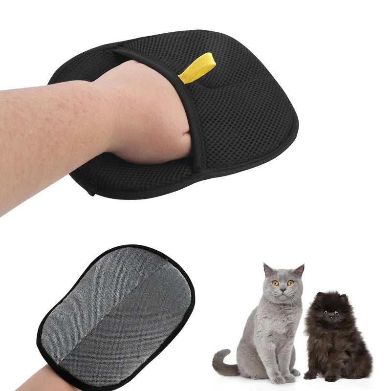 Gants de Toilettage Antistatiques Chien Chat - Double Face Réutilisables Anti-Poils Tapis