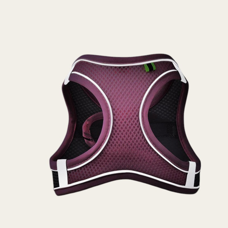 Harnais Pelorie violet en nylon respirant avec bandes réfléchissantes pour chien et chat